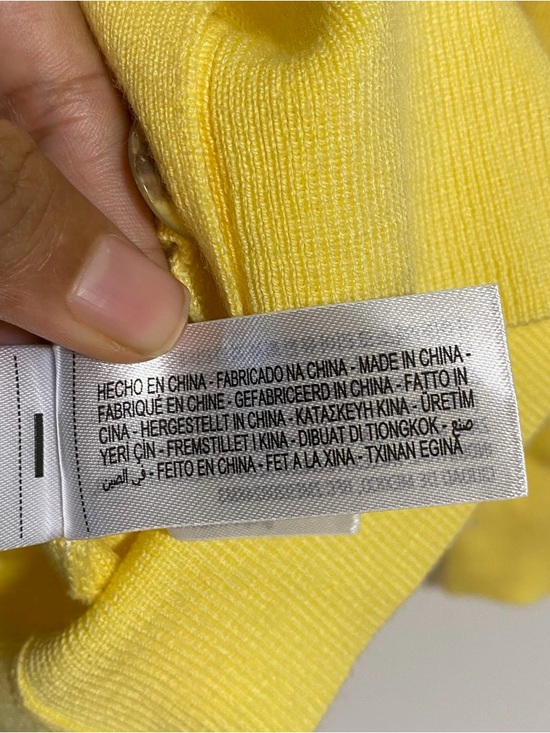 ZARA Yellow Button Front Cardigan Sweater Size S - Picture 9 of 12